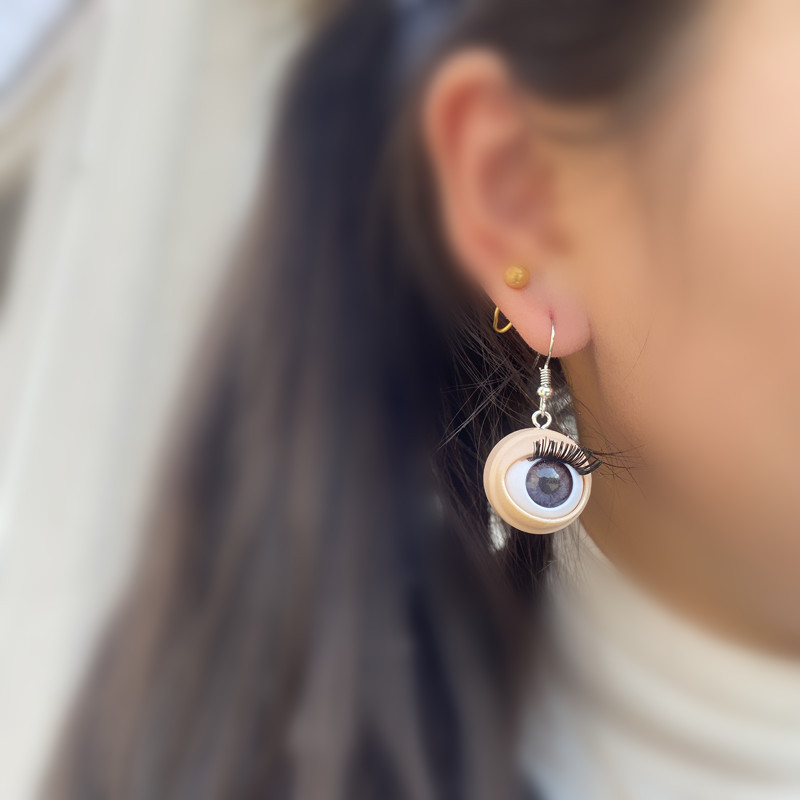 Party, Street Occasion Plastic Material Eye Pattern Wholesale Jewelry 1 Pair Exaggerated Novelty Eye Plastic Drop Earrings
