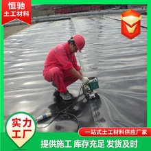 土工膜鱼塘护坡沼气池防渗土工膜高密度水产养殖聚乙烯hdpe土工膜