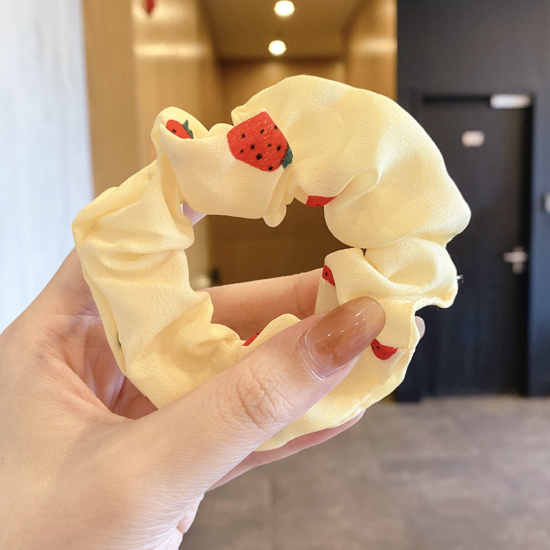 Lazo para el cabello de intestino grueso de encaje de alta calidad de Corea para mujer, banda elástica y duradera, bufanda cuadrada de todo fósforo, cuerda para la cabeza, accesorios para el cabello