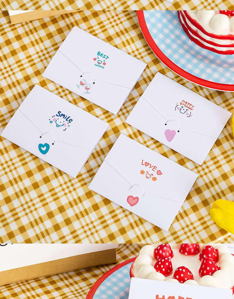 Print Craft Sweet Letter Heart Shape Paper Birthday Festival Card