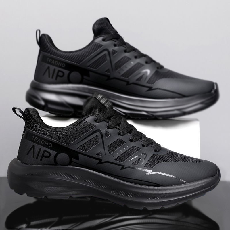 Zapatos de hombre nuevos zapatos de malla de empalme transpirables al aire libre cómodos zapatos de correr suaves ligeros simples zapatos de hombre versátiles