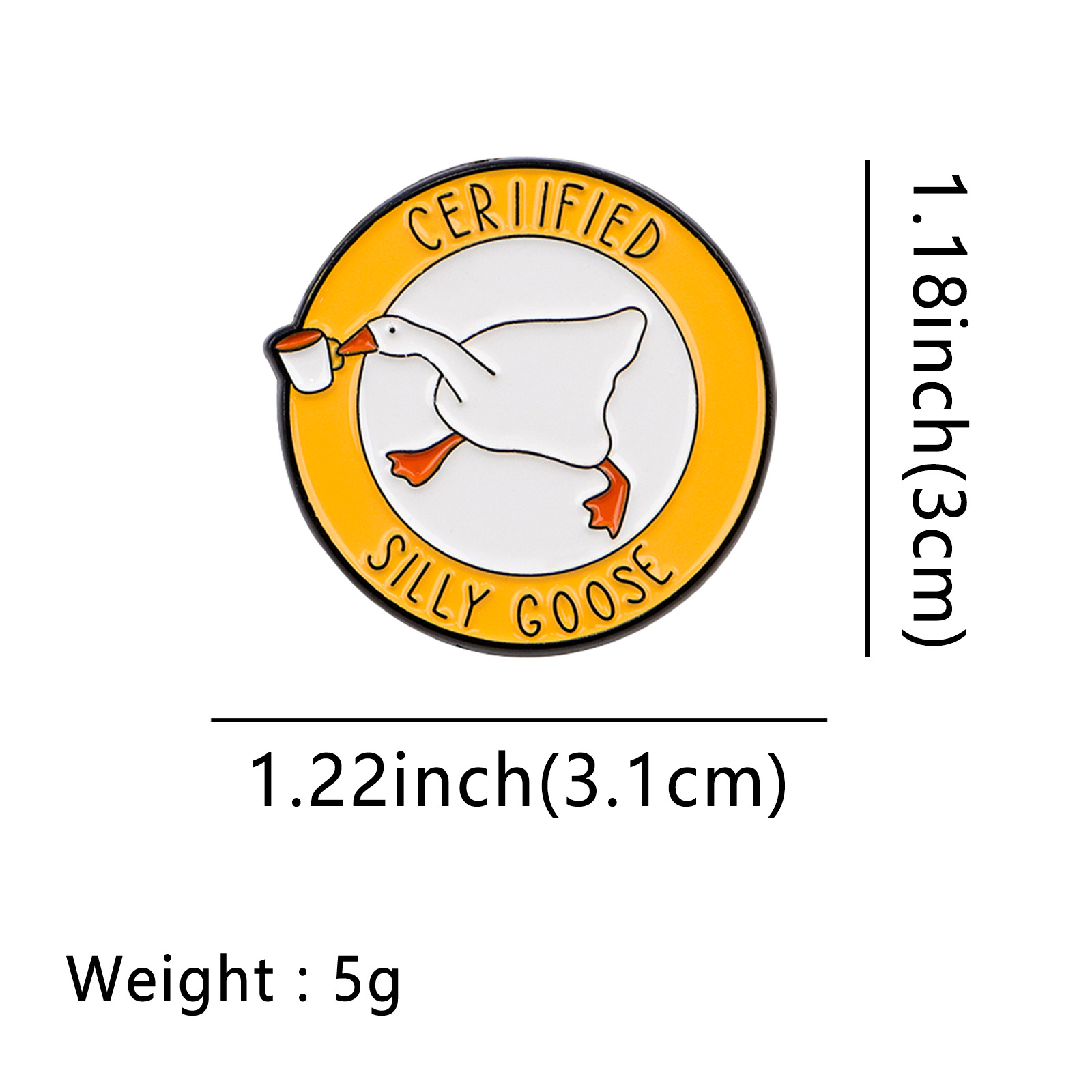 8g Weight Brooches Classification Casual, Daily Occasion Zinc alloy Material Swan, Letter Pattern All Seasons Season Unisex Gender Enamel Design Cute Style Cute Pin Swan Letter Zinc Alloy Enamel Unisex Brooches 9