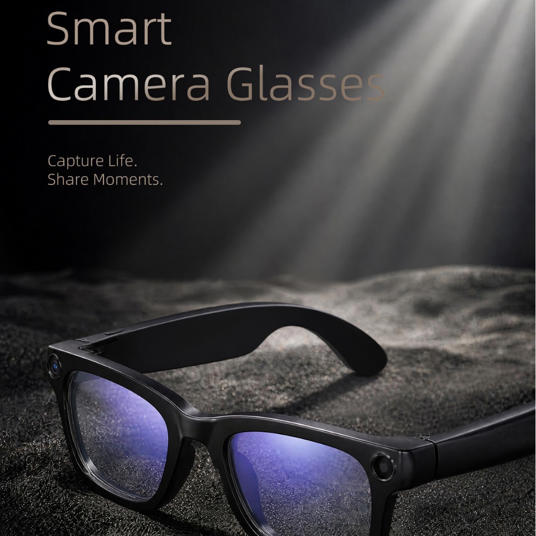 In-Stock Wholesale Ai Smart Translation T100 Bluetooth Glasses with Camera, Dual Microphone Noise Reduction, Smart Camera Glasses