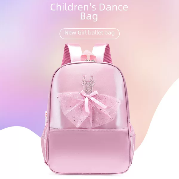 Customized children's dance bag ballet dance backpack large capacity dance schoolbag dance training class printable logo