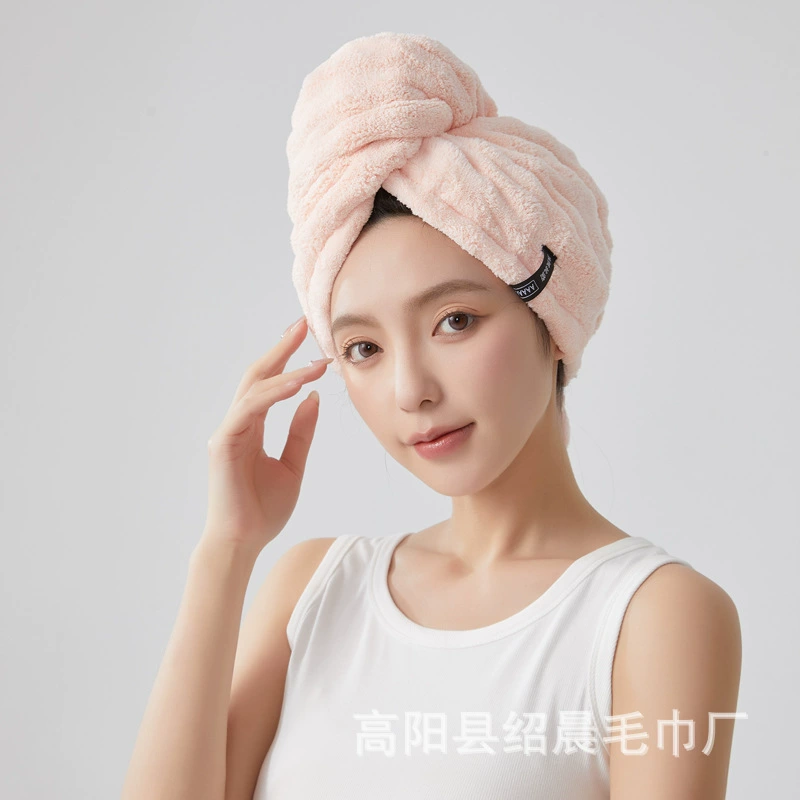 Шапочка для сухих волос коралловый бархат увеличенный утолщенный удлиненный пузырьковый бархат с широким хвостом антибактериальный водопоглощающий мягкий тюрбан производитель оптом
