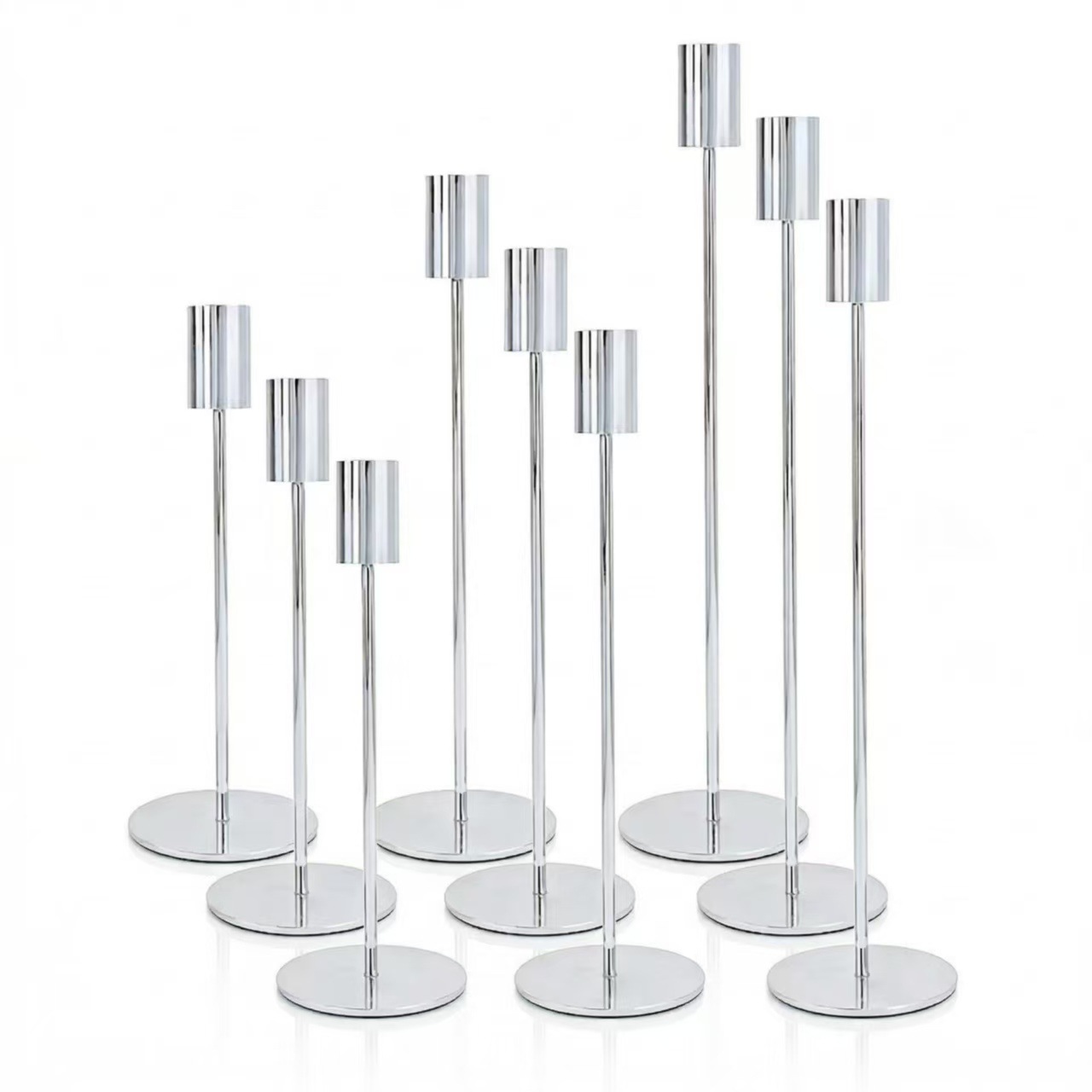 Ventas calientes de candelabros de cilindro recto Amazon candelabros de hierro forjado candelabros de oro europeo simple candelabros de seis piezas calientes image 17