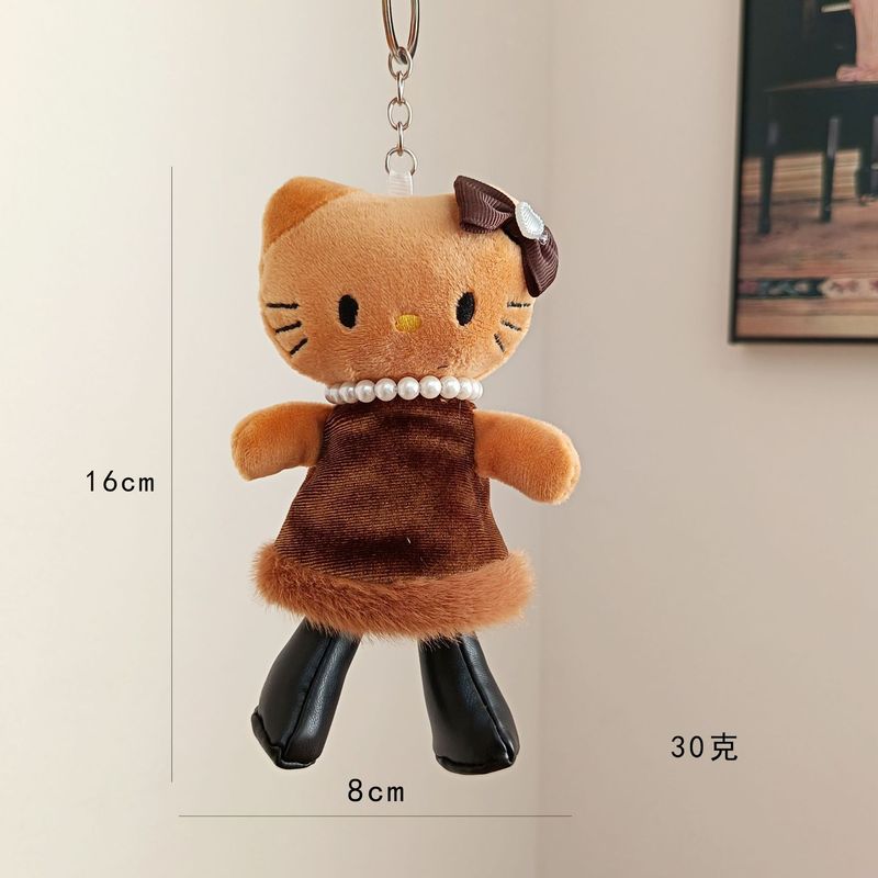 黑皮长腿贵妇珍珠爱心扣hellokitty包包挂件毛绒公仔玩偶挂饰LW|undefined