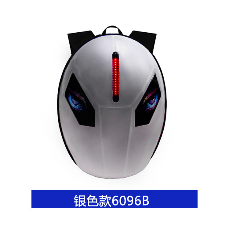 光粒子led背包系列跨境大容量硬壳酷炫恶魔之眼钢铁侠骑士双肩包|undefined