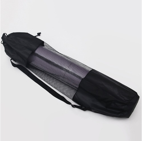 Oxford Cloth Black Yoga Mat Mesh Bag Storage Pouch Backpack Fitness Strap in Stock Portable