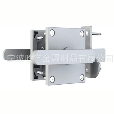 Pestillo de Puerta de Granja para Comercio Electrónico, Pestillo de Aluminio Negro de Doble Cara con Manija, Pestillo Giratorio para Puerta, Pestillo Resistente para Cerca de Madera
