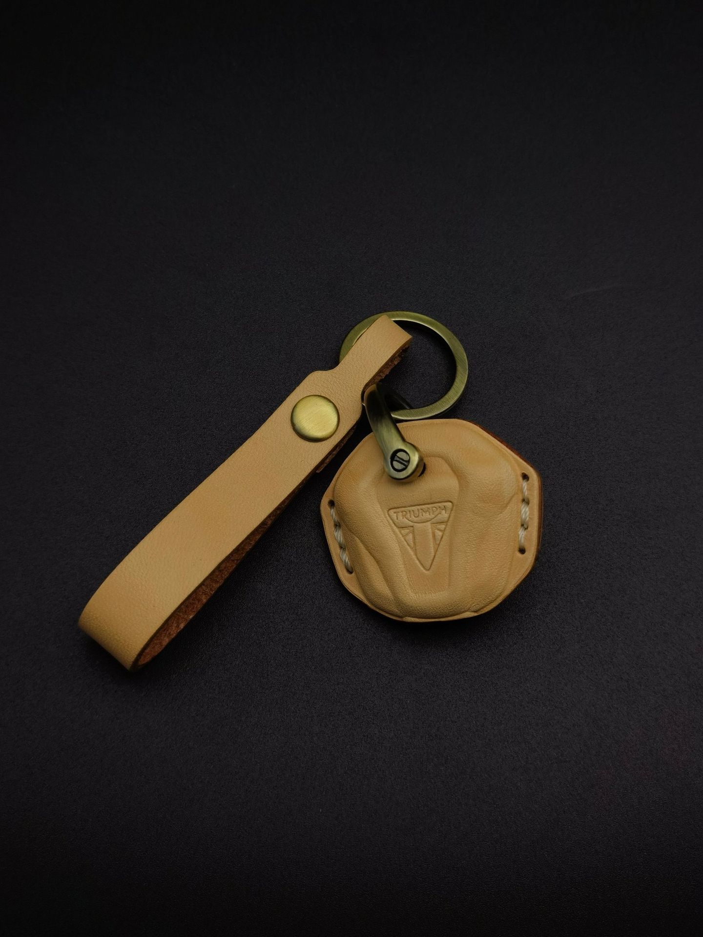 Genuine Leather Key Case for Triumph T100 Motorcycle T120