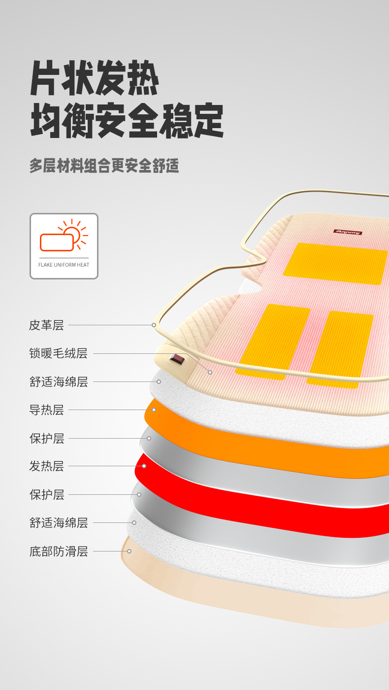 Car Heated Seat Cushion Car Seat Cushion Winter Warm Heating Pad Universal Winter New Car 12V Seat Cushion