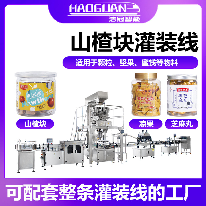 全自动山楂灌装机 桂圆肉芒果干定量罐装机 瓶装凉果芝麻丸灌装线