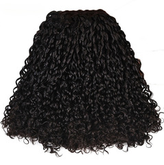 8a実写ヘアカーテンpixie curly human hair bundles naturalcolor