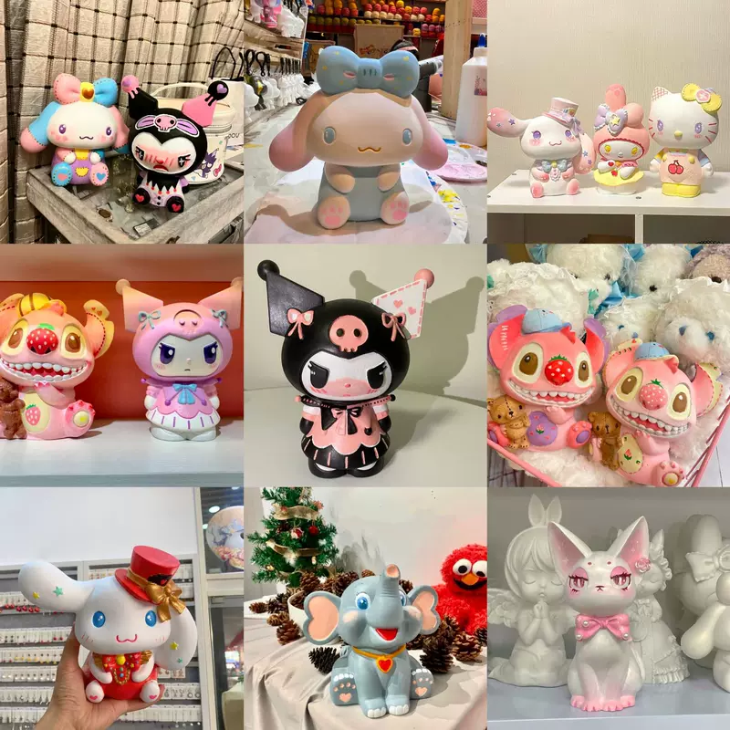 Кукла из пластика раскрашенная, игрушка, handmade, граффити, копилка, оптом