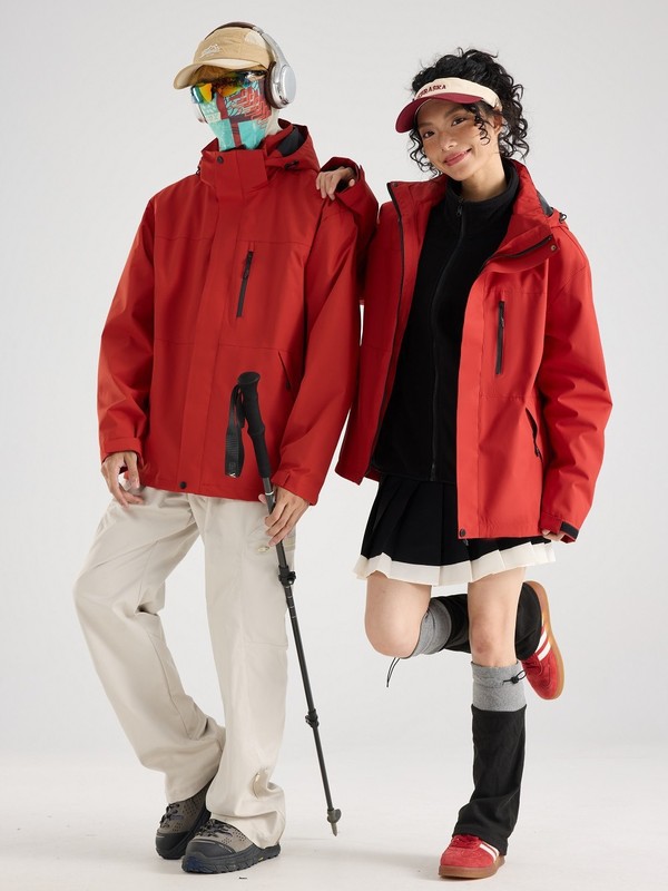 新款冲锋衣摇粒绒内胆保暖可定制LOGO冬季现货服装男女连帽登山服|undefined