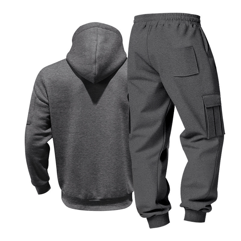 Men's Clothing Men's Heavyweight Fleece Lined Casual Sportswear Workwear Trendy Loose Suit Winter For Formal & Casual_viptrois.com