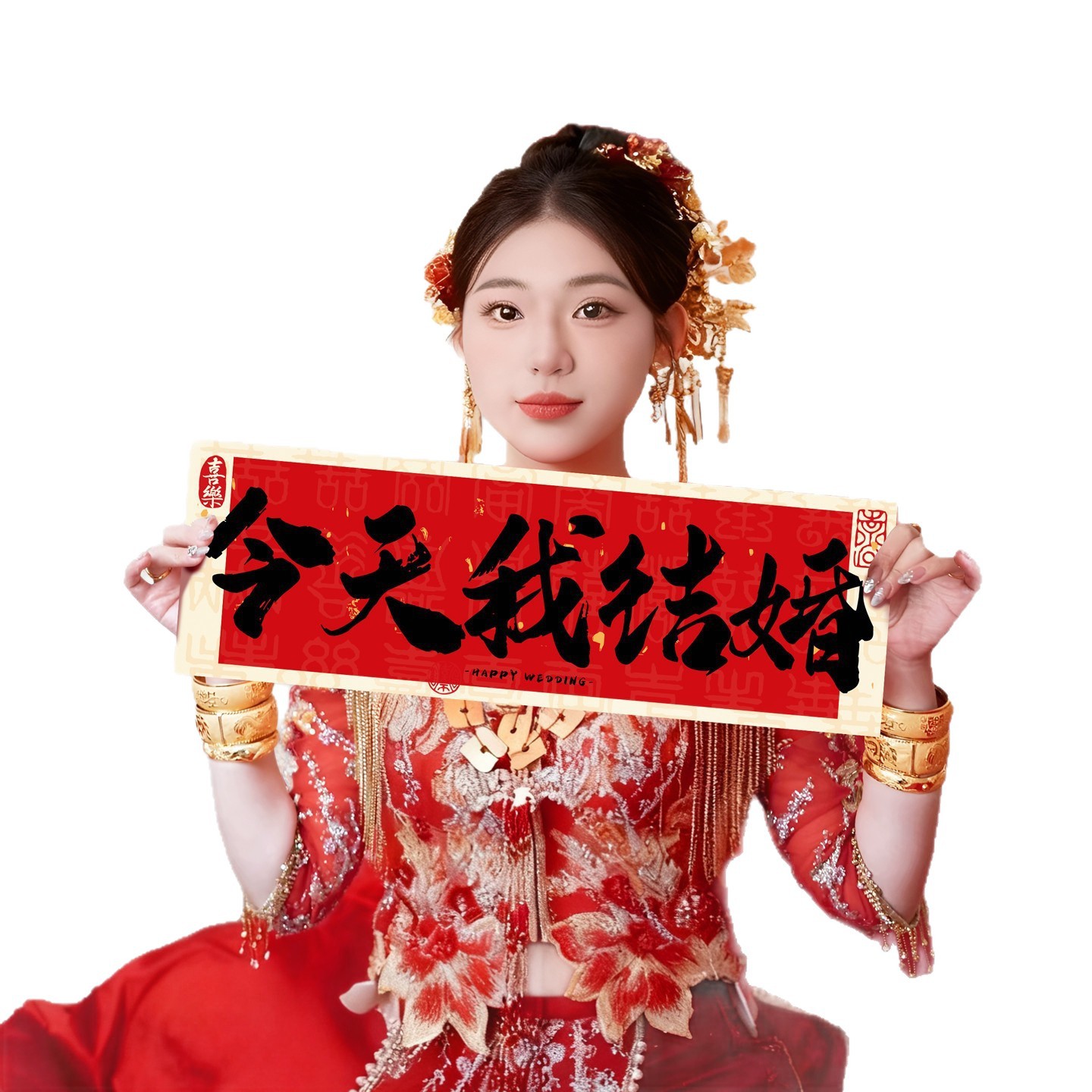 Bandera de mano, bandera de mano, compromiso, matrimonio, fotos, accesorios, película, nuevo vestido de mañana chino, novia, atmósfera de alto nivel