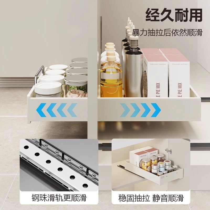 家庭用引き出し式収納ラックキャビネット収納多機能キッチンベッドルームリビングルーム収納ラック一体型収納ラック|undefined