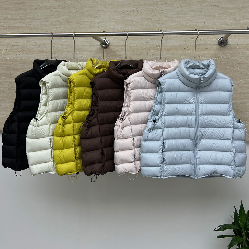 90 White Duck down Rib down Vest Women's Short 2025 Autumn and Winter New Korean Style Loose Stand-Up Collar Super Nice Vest