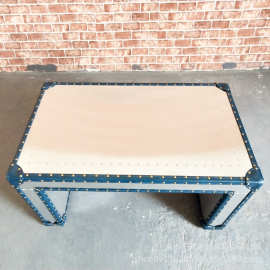 工业风个性创意铝皮方形茶几酒店KTV会所服装店金属铆钉复古茶几