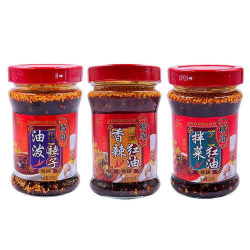 Chongqing Qiaotou You Spicy Seed 200g Cold Vegetable Red Oil Spicy Chili Sauce Jelly Noodle Seasoning Home Wholesale