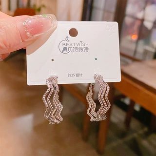 几何不规则波浪个性耳圈韩版轻奢小众时尚个性耳环网红气质新款潮