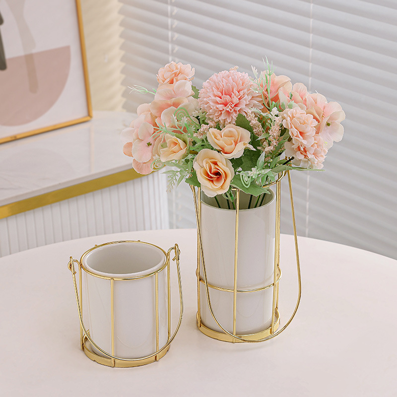 仿真花假花摆件客厅餐桌家居饰品陶瓷花瓶餐桌花艺装饰品盆栽绿植