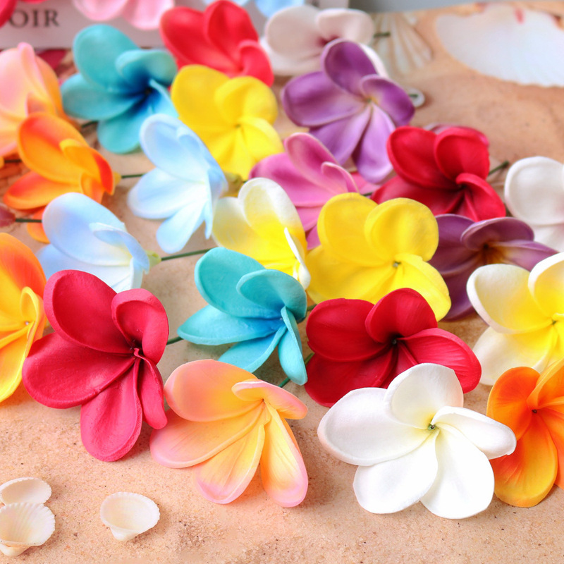 Simulation PU feel plumeria wedding wedding wedding photography bride holding flower material fake flower photo props ornaments