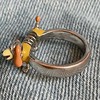 Copper cartoon cute design one size ring, trend of season, on index finger