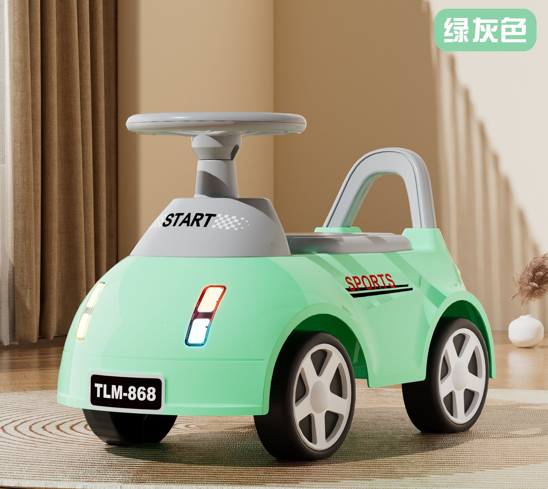 Patinetes infantiles de cuatro ruedas de torsión equilibración puzzle caminante de música iluminación patinaje para bebés de 1 - 3 años de edad