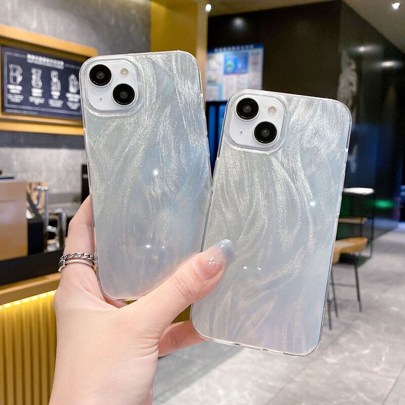 IMD Feather Yarn Shell Suitable for iphone16PRO Protective Case Advanced Sense Creative Apple 14PROMAX Hard Shell IMD Feather Yarn Shell Suitable for iphone16PRO Protective Case Advanced Sense Creative Apple 14PROMAX Hard Shell