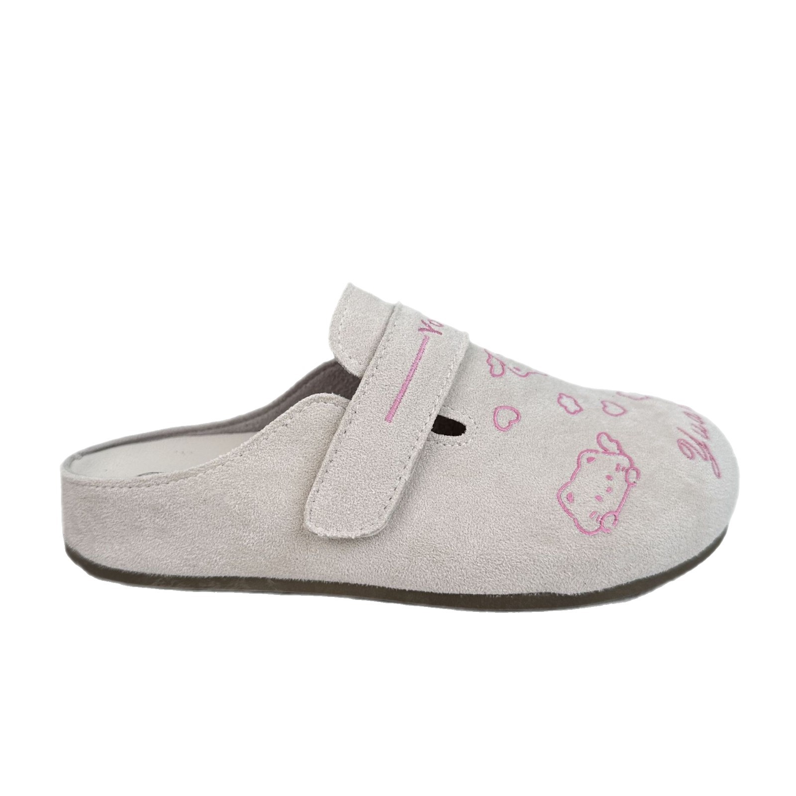 Yuanbo verano 2025 nuevo tipo de zapatillas de la gente perezosa con base plana, zapatos casuales versátiles, zapatos de burken con cabeza de bolsa y medio trapezo