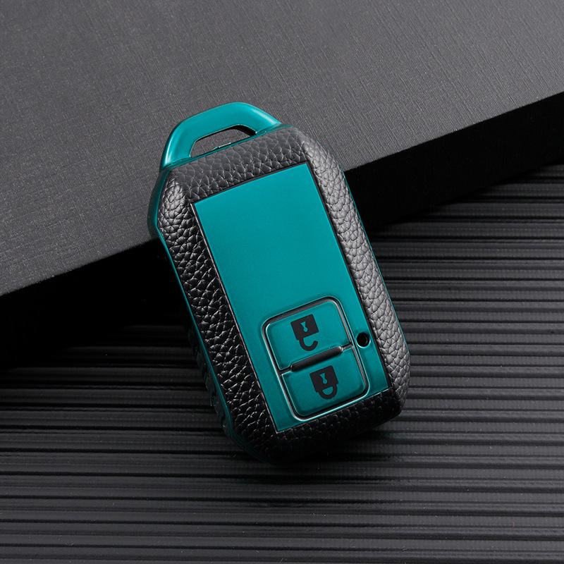 가죽 패턴 2 키 에메랄드 그린