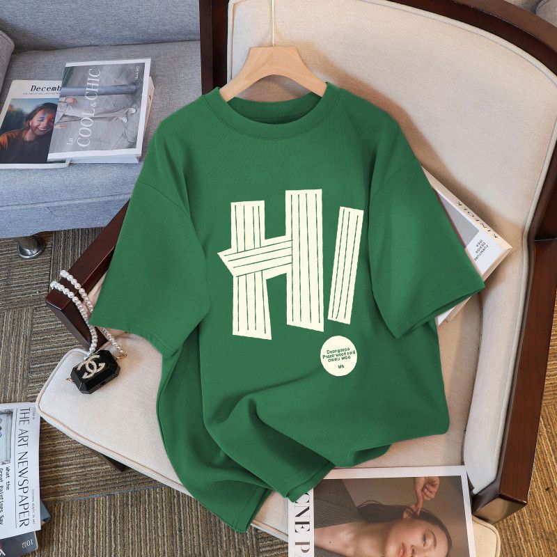 2-300 kg extra grande camiseta de manga corta para mujer ropa de verano para mujer suelta oversize top de media manga con estampado de estilo perezoso image 5