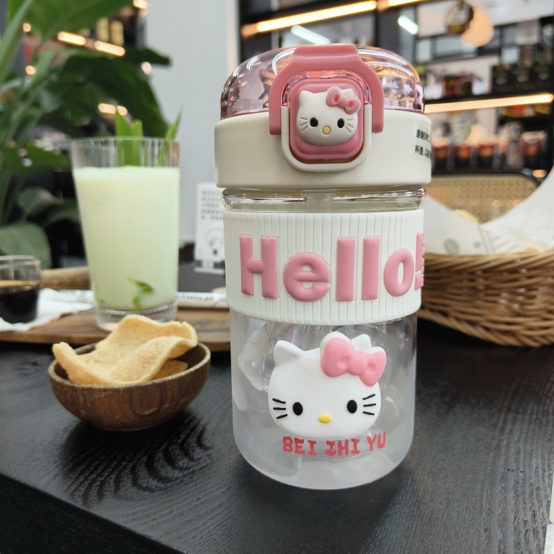 핑크색 식품 등급 + 작은 인형 4개 + 3D 큰 고양이 머리