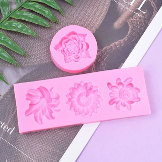 玫瑰花 花朵翻糖硅胶模具 diy3D立体手工翻糖蛋糕装饰工具烘焙