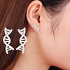 Fashionable spiral, earrings, cute chemical DNA model