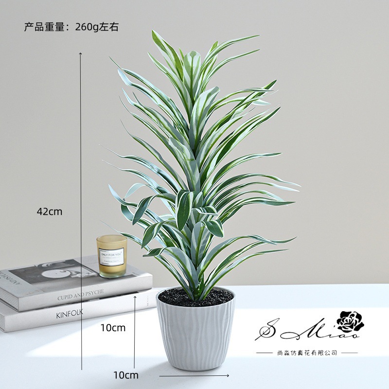 Simulación de lirio de bambú en maceta decoración creativa decoración interior impresión de seda de plantas verdes artificiales fabricantes de props de fotografía de flores