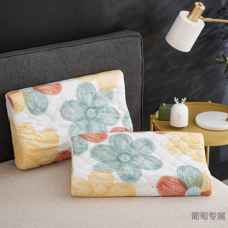 春季新款防水防头油家用床上用品乳胶单枕套学生宿舍小清新枕头套|undefined