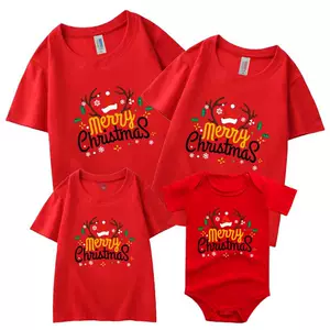 Семейные футболки с коротким рукавом новогодние