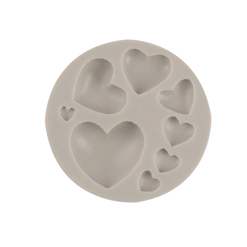 DIY arcilla de chocolate tamaño 8-piece amor fondant cake decoración molde de silicona epoxi herramienta para hornear
