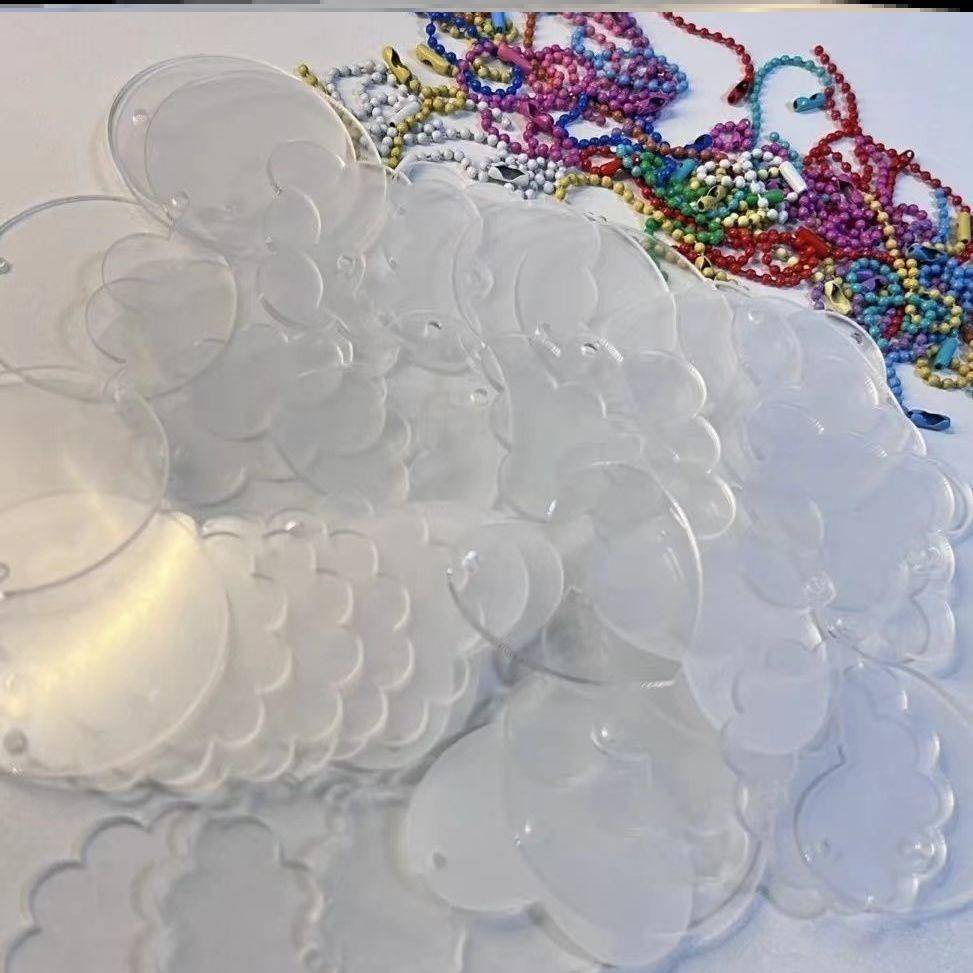 Transparent mixed style with 50 bead chains and two stickers  + ¥5.37 