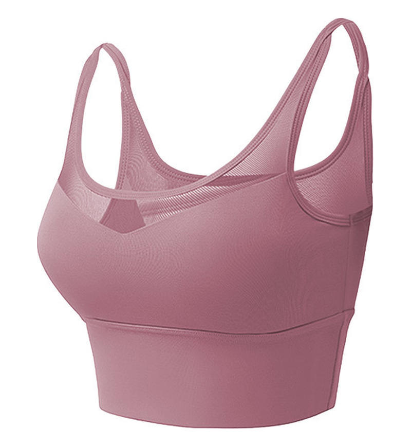 ropa interior deportiva de alta intensidad integrada almohadilla de pecho sin marcas de yoga chaleco antichoque reunido bra de yoga