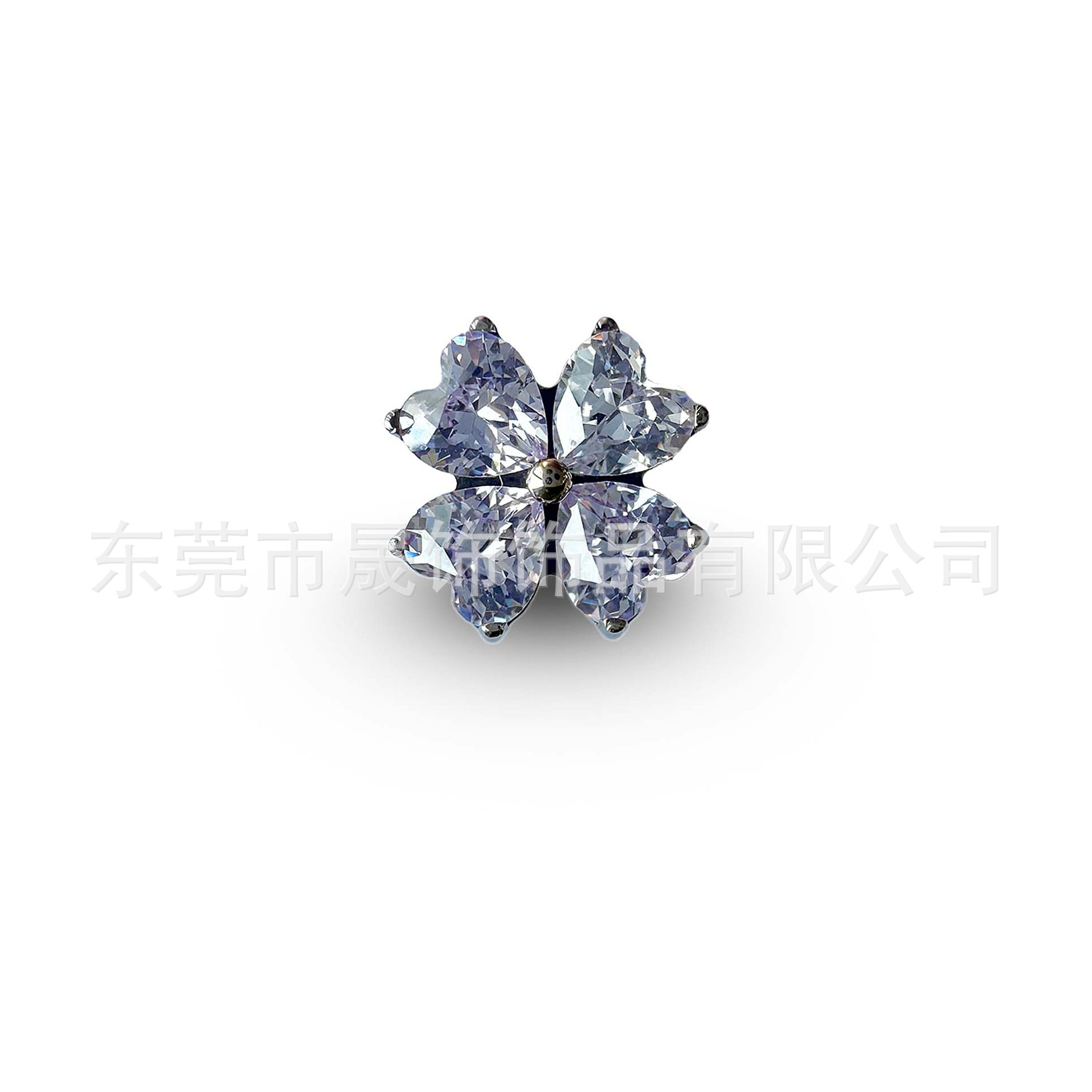 F136 Titanium Heart 四叶草 Cubic Zirconia Ear Stud Helix Cartilage Stud G23 Implant Grade Titanium 内牙 Labret Stud 人体 Piercing Jewelry