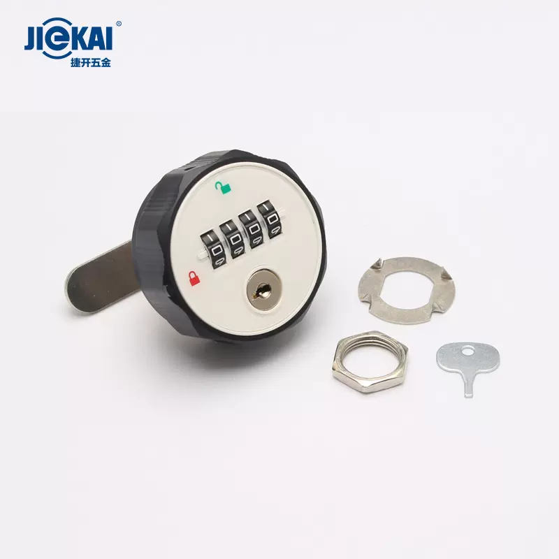 四联数字密码锁 抽屉储物铁皮办公文件柜锁 更衣柜拔号机械密码锁