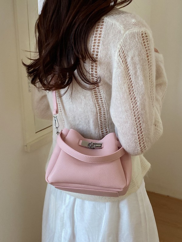 Coreano de nicho de alta calidad canasta de verduras, bolso de cubo de mano para mujeres 2026 nuevo estilo extranjero, lujo ligero y versátil bolso de mochila