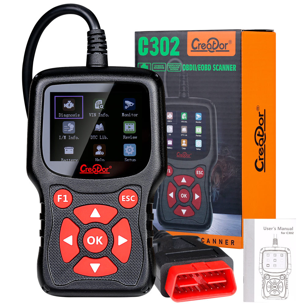 Creator C302 OBDII/EOBD 扫描仪汽车诊断工具 OBDII 汽车扫描仪