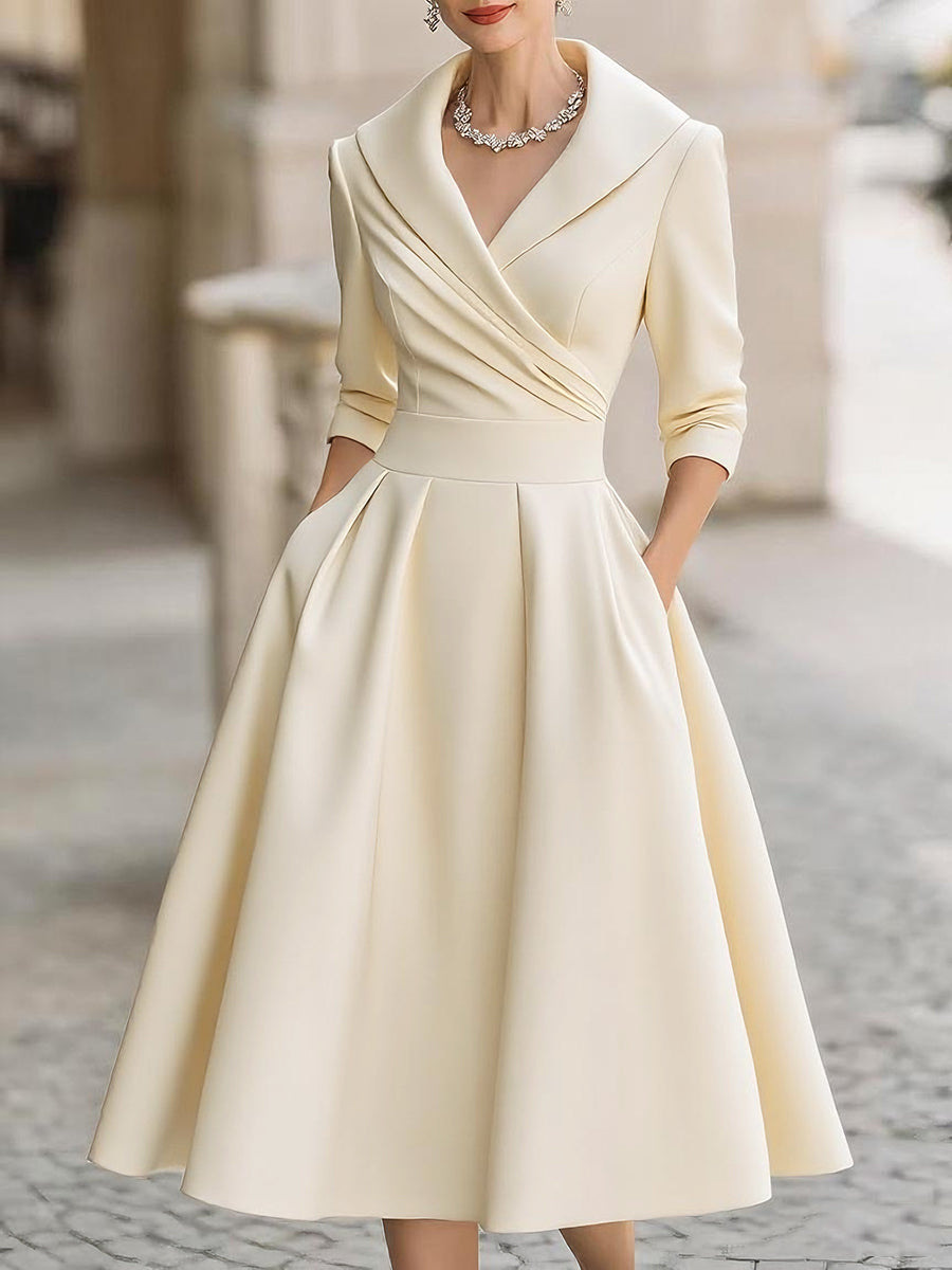 Elegant Formal Waist-tight Dress Slimming Elegant Long Sleeve