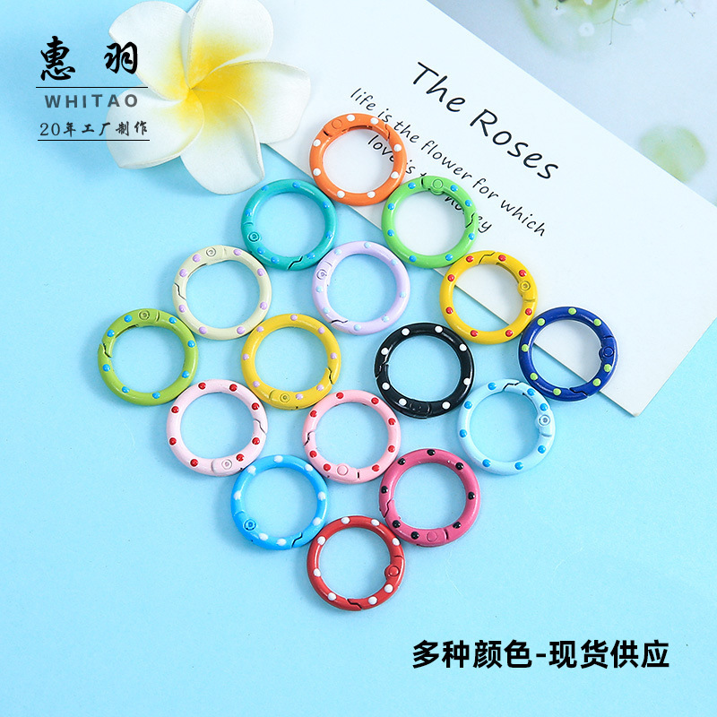 New Candy-Colored Spring Rings, Colorful Open Spring Clasps, Zinc Alloy Hanging Hooks, DIY Jewelry Materials and Accessories Wholesale New Candy-Colored Spring Rings, Colorful Open Spring Clasps, Zinc Alloy Hanging Hooks, DIY Jewelry Materials and Accessories Wholesale
